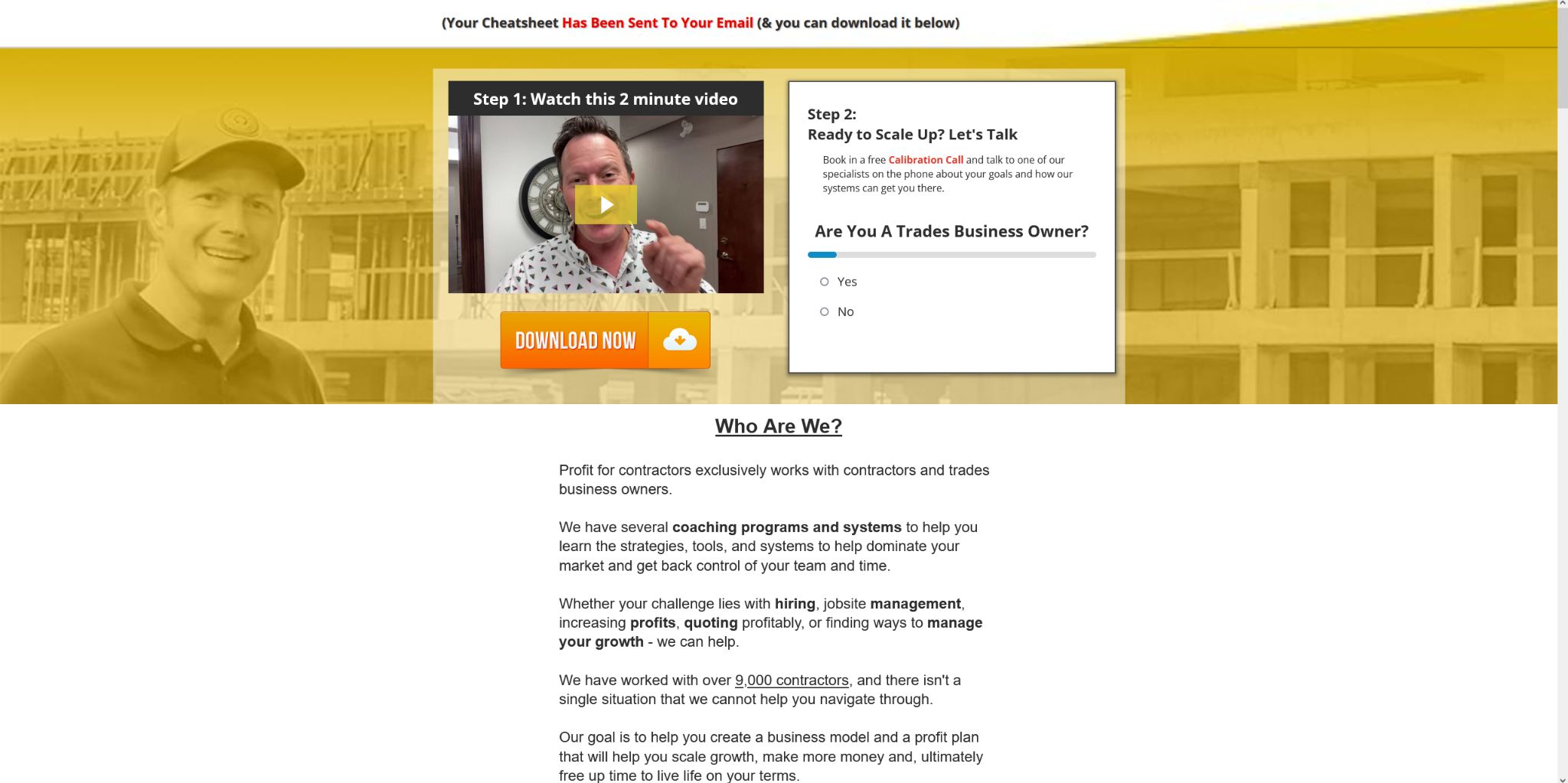 3-page funnel thank-you page with video and Calibration Call booking form