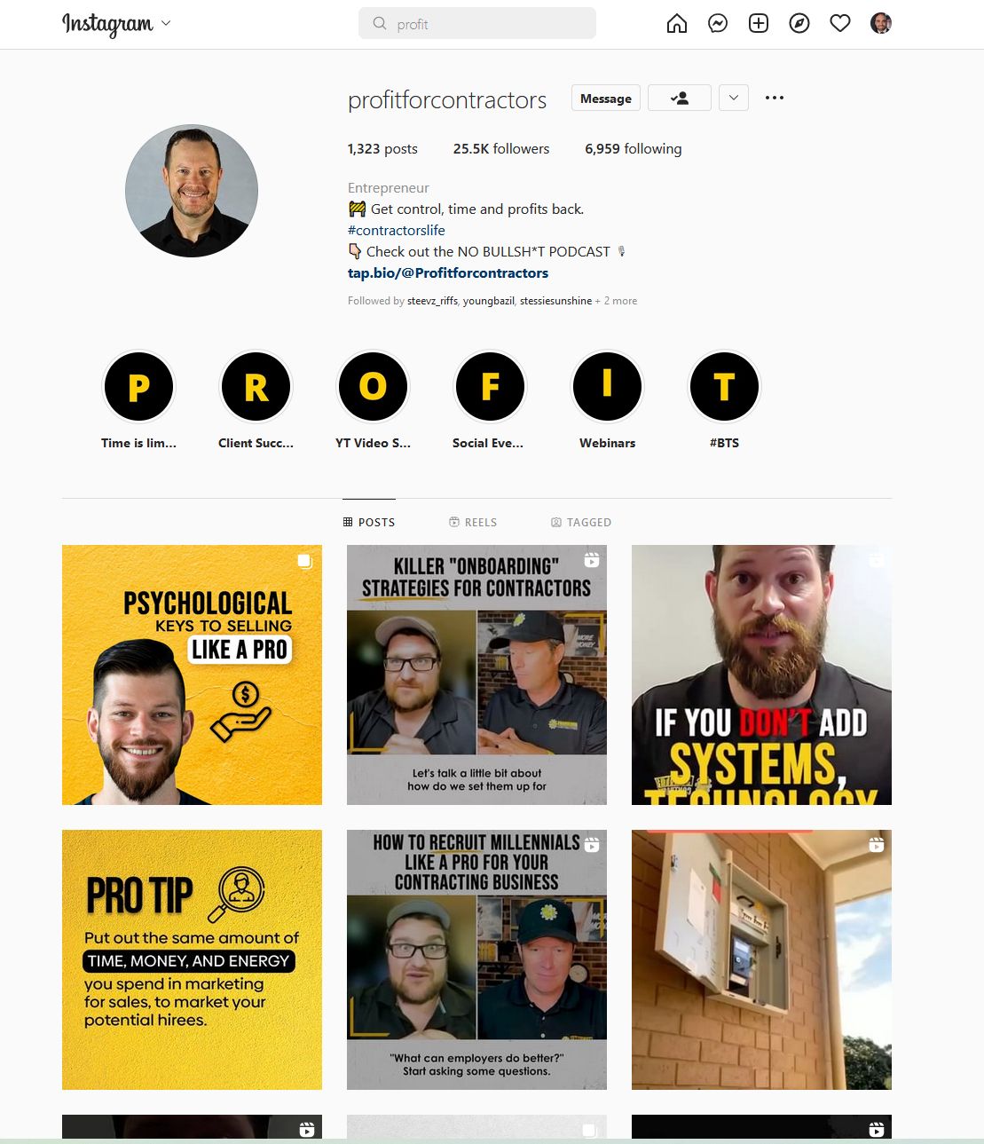 PFC Instagram page growth driven by podcast content repurposing
