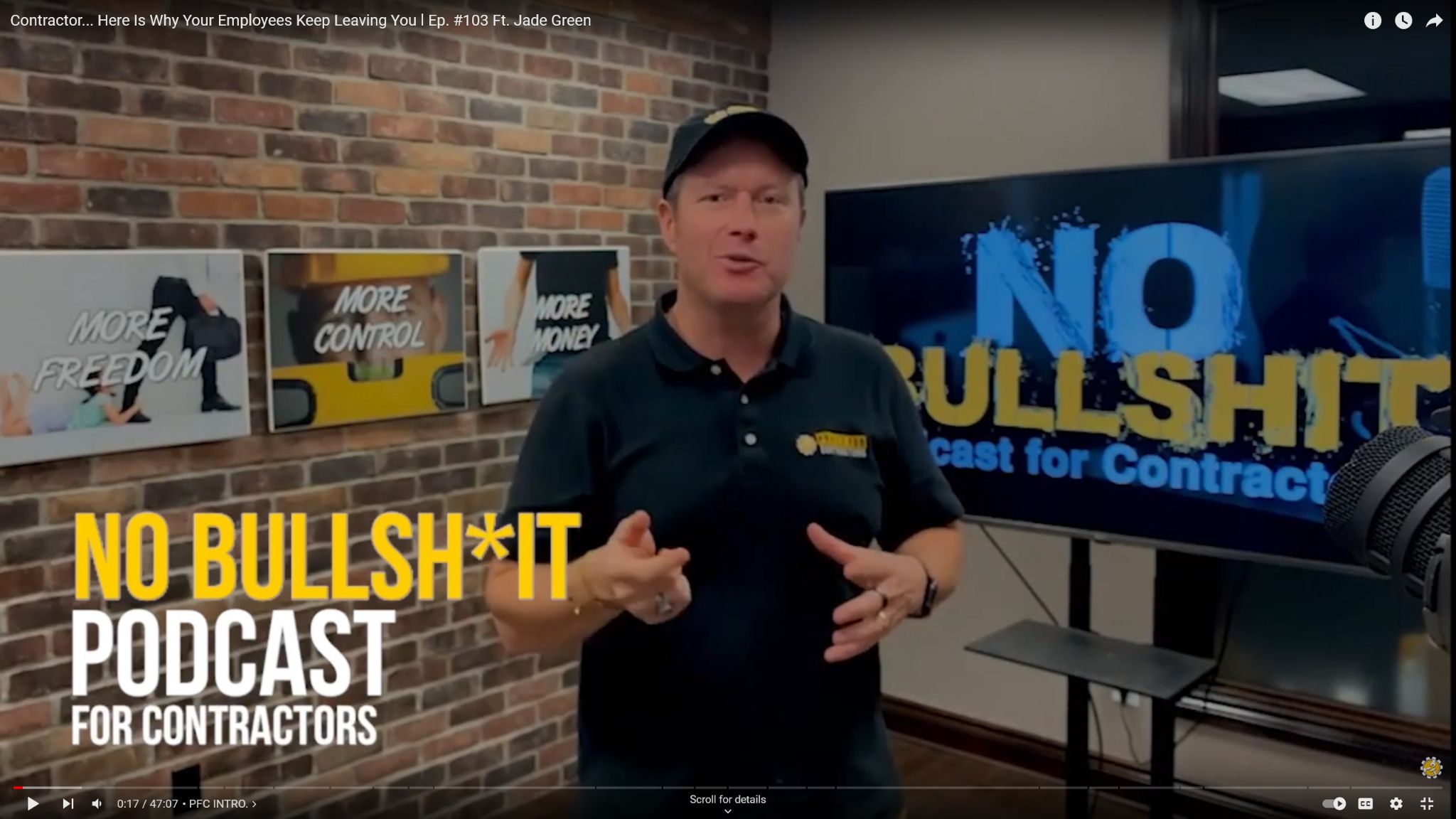 Andrew Houston recording The No Bullsh*t Podcast For Contractors in the PFC studio